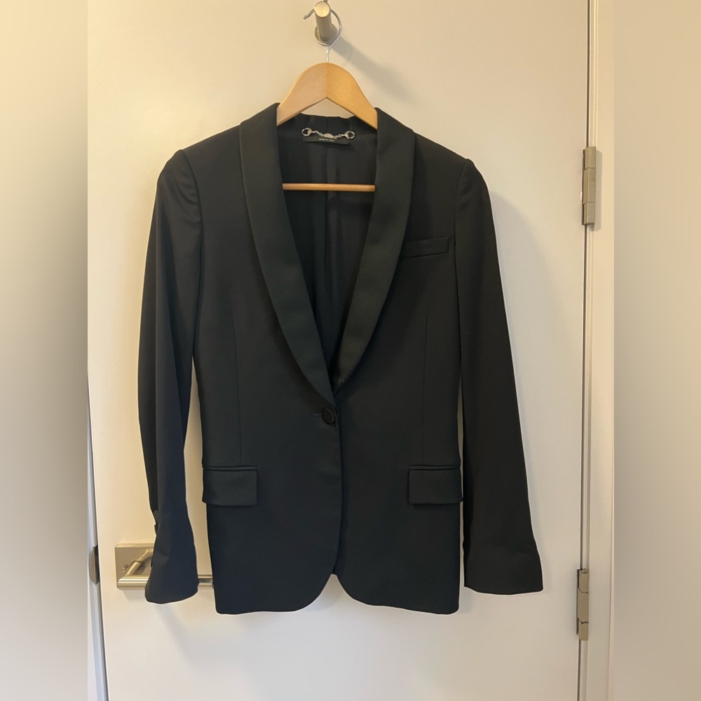 Gucci Black Wool/Silk Tux Blazer (IT36 / XS)